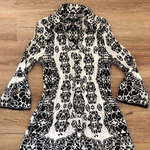 Alfani black and white tunic